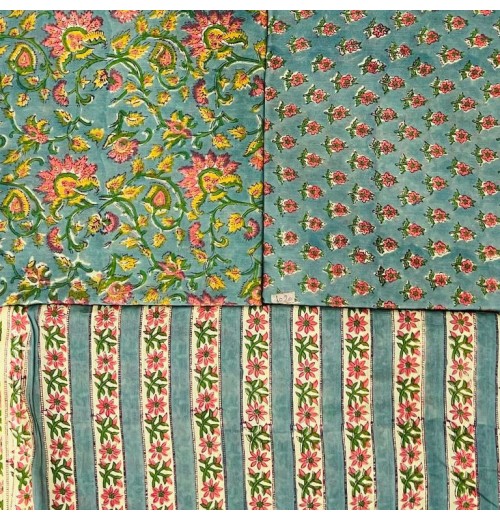 Manufacturer And Wholesale Manufacture Handmade Cotton Fabric Hand Block Print Cotton Fabric Garments Fabric by the Yard