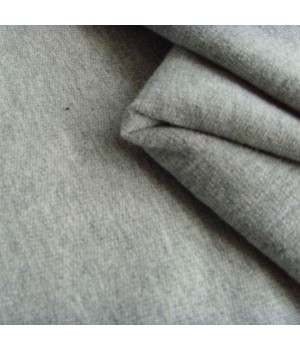 gray 100% cotton french terry knitted fabric