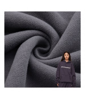 Wholesale Heavyweight French Terry Hoodie Fabric Textile Raw Material Organic 100% Cotton Knit French Terry Fabric