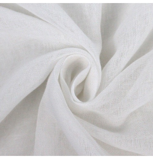 100% Cotton White Single Layer Gauze Fabric Breathable White Yarn Fabric for Homewear Blanket Sleeping Bag