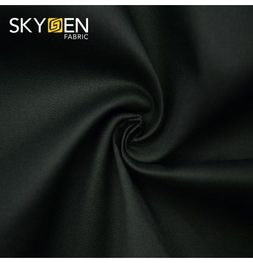 Skygen wholesale stocklot cloth material solid color silky plain dye combed twill dress shirt shirting 115 gsm 60s cotton fabric