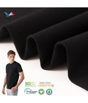 Wholesale 260 gsm Knitted Cotton Fabric Cotton Jersey Fabric 100% Cotton Fabric for T-shirt Clothing